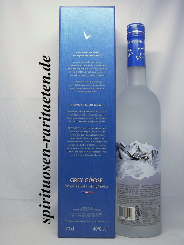 Grey Goose Worlds Best Tasting Vodka 0,7 L. 40% Frankreich Gluten Free Wodka