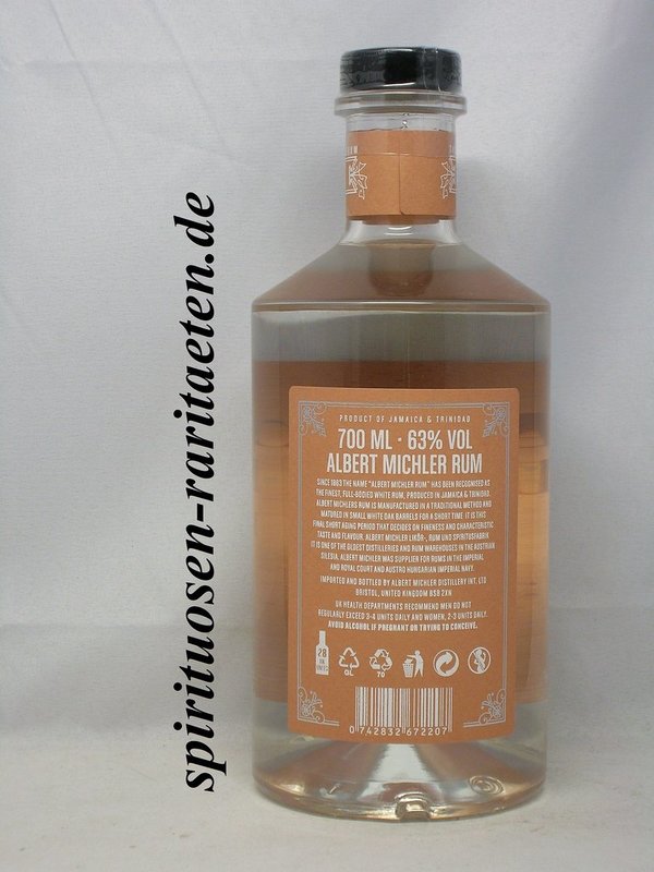 Albert Michler Overproof Rum 63% 0,7 L. Jamaica & Trinidad
