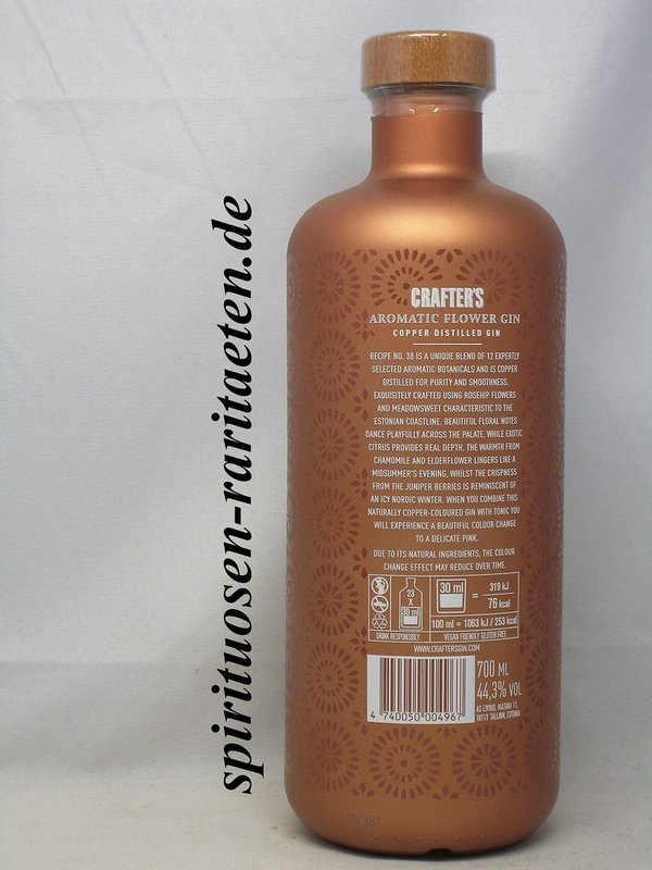 Crafters Aromatic Flower Gin Rosehip & Meadowsweet 0,7 L. 44,3%