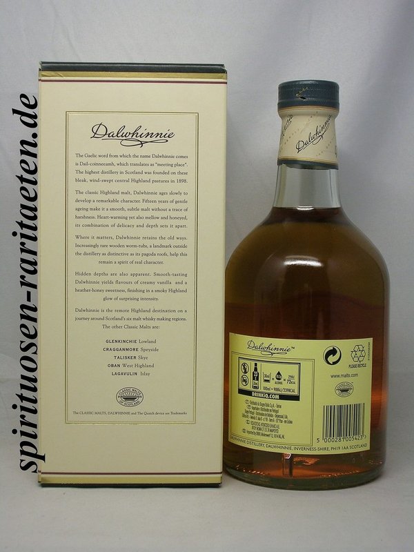 Dalwhinnie 15 Y. Highland Single Malt Scotch Whisky 0,7 L. 43%