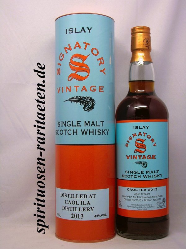 Signatory Caol Ila 9 Y. 2013 0,7 L. 43% Islay Single Malt Scotch Whisky