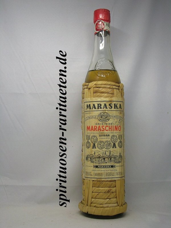Maraska Maraschino Kirsch Likör 0,75 L. 32% Liquor 50-60er Jahre Yugoslavia