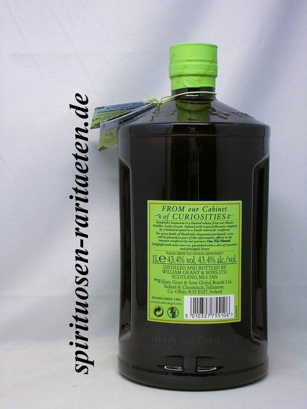 Hendrick´s Amazonia Gin 1,0 L.  43,4% Small Batch Handcrafted Limited Release