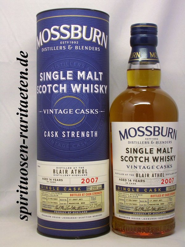 Mossburn Blair Athol 14 Y. 2007 0,7 L. 57,2% SIngle Cask Malt Scotch Whisky