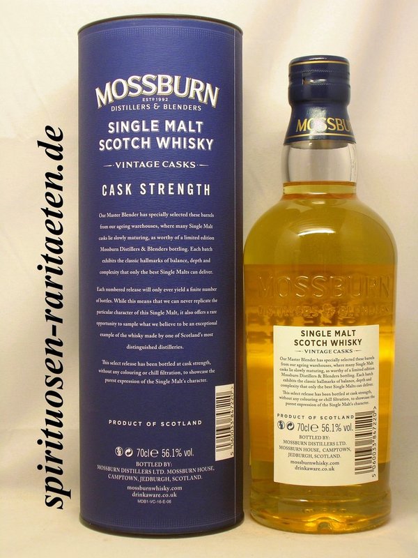 Mossburn Mannochmore 10 Y. 2008 0,7 L. 56,1% SIngle Cask Malt Scotch Whisky