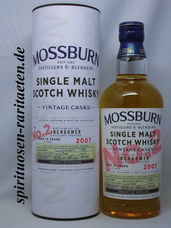 Mossburn Inchgower 10 Y. 2007 0,7 L. 46% SIngle Malt Scotch Whisky