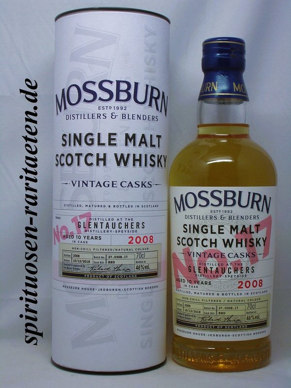 Mossburn Glentauchers 10 Y. 2008 0,7 L. 46% SIngle Malt Scotch Whisky