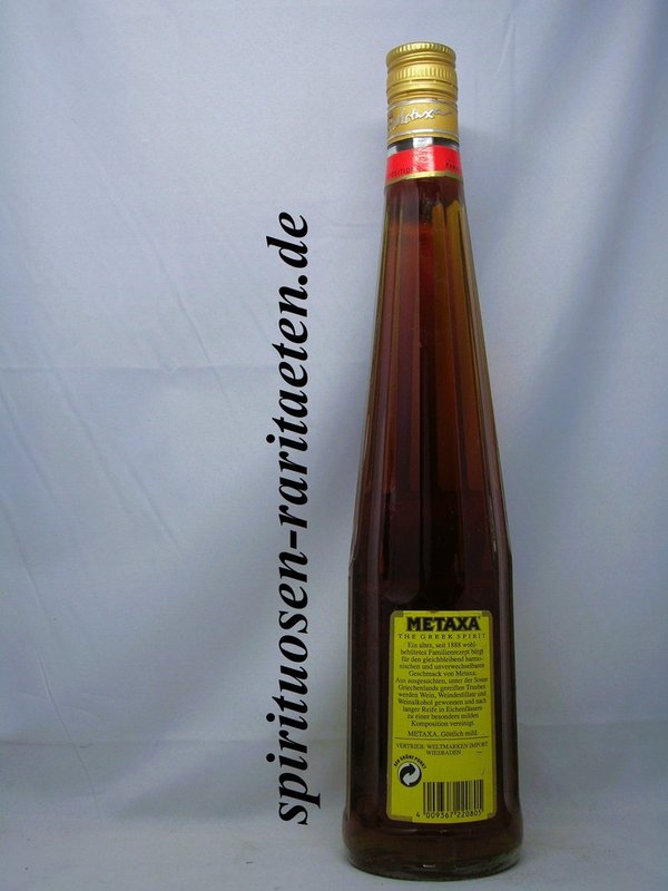 Metaxa 5 Sterne Classic Weinbrand Spirituosen-Spezialität 0,7 L. 38% Goldener Verschluss