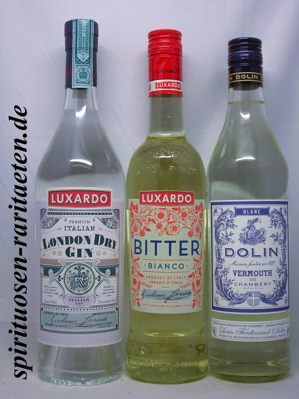 White Negroni Paket Luxardo Gin / Bitter Bianco , Dolin Vermouth Blanc 2,15 L. 16-43%
