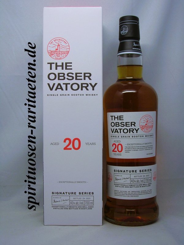 The Observatory 20 Years Old Single Grain Scotch Whisky 0,7 L. 40% 2022