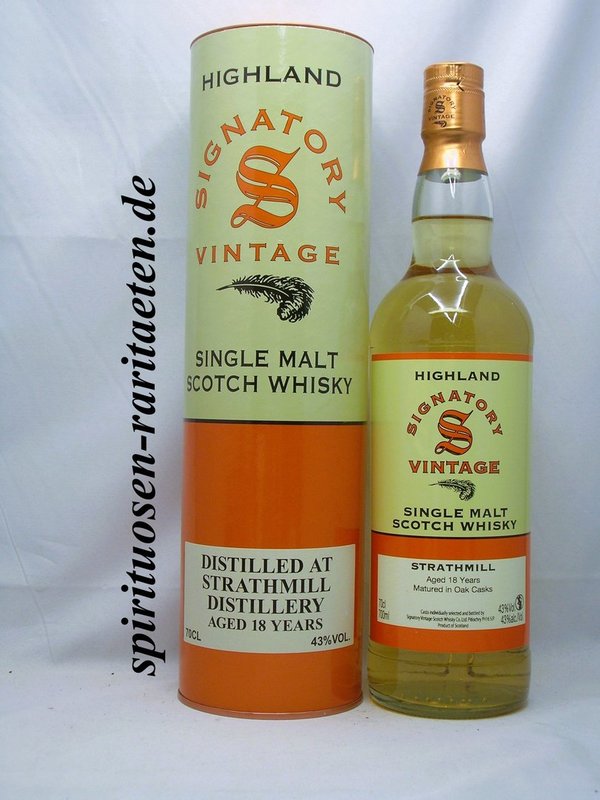 Strathmill 18 Y. Single Highland Malt Scotch Whisky 0,7 L. 43% Signatory Vintage
